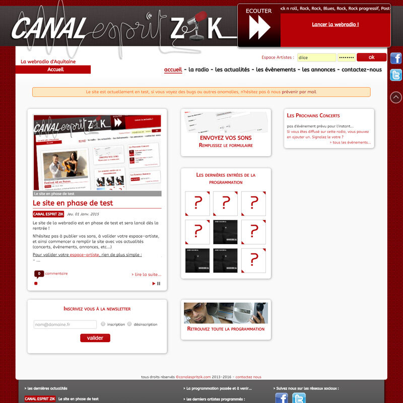 Site Canal Esprit Zik